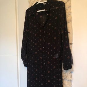 Urban Outfitters BDG sheer shirt dress / kimono